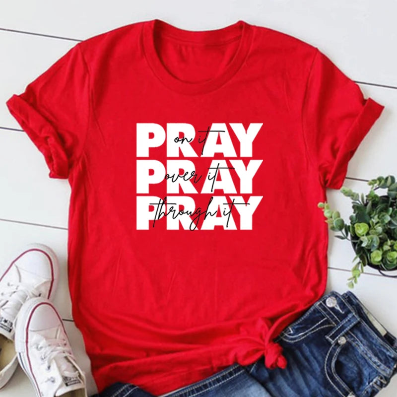 Pray on It, Pray Over It Shirts