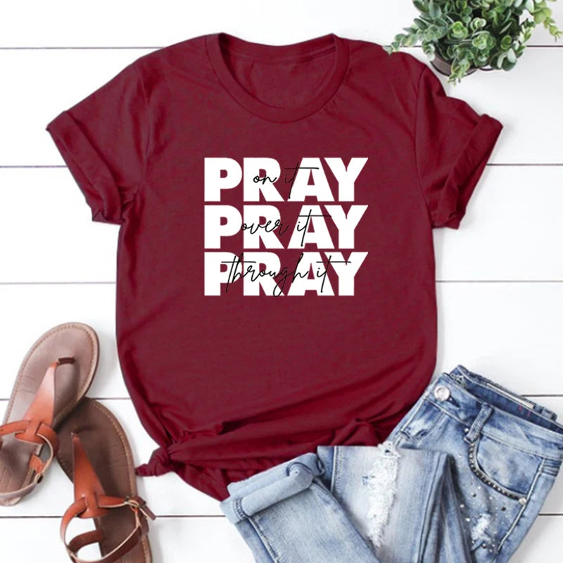 Pray on It, Pray Over It Shirts