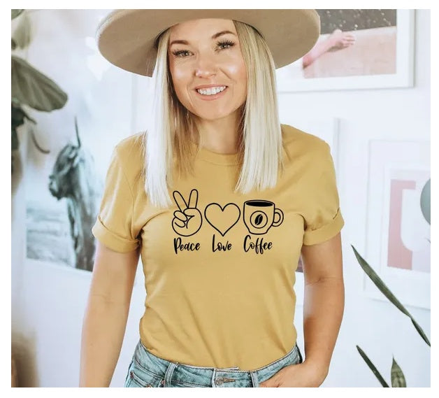 Peace Love Coffee T-shirt